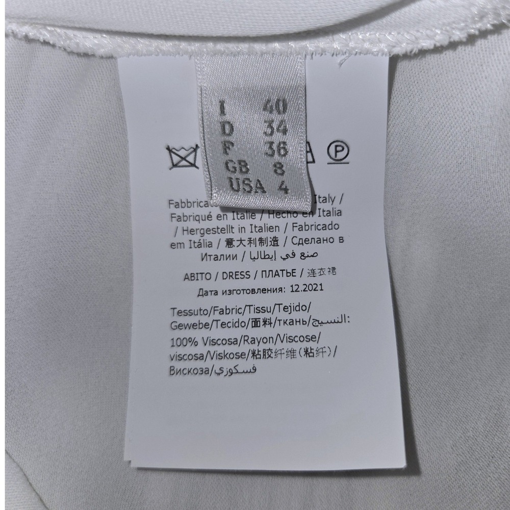 Alberta Ferretti White Twist Front Sleeveless Open Back Cutout Maxi Dress Sz 4 - Picture 7 of 10